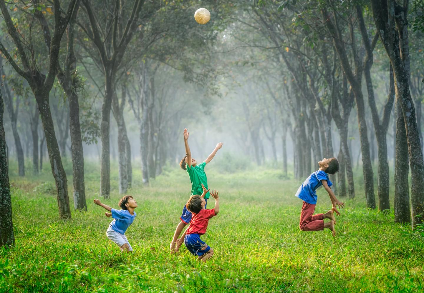 Children running