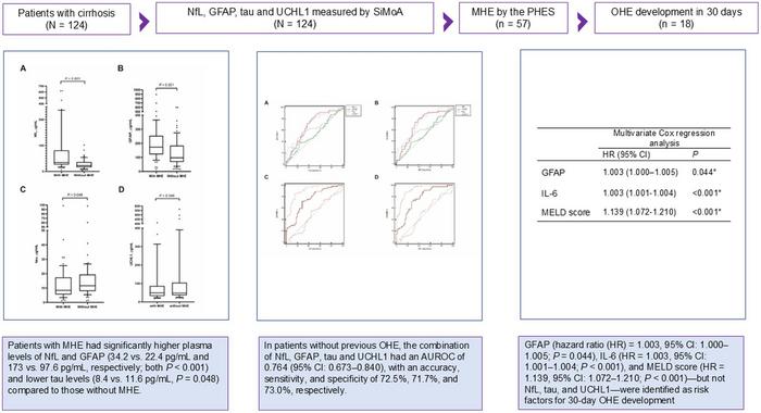 Evaluation of Plasma Neurodegenerative Biomarkers for Diagnosing Minimal Hepatic Encephalopathy and Predicting Overt Hepatic Encephalopathy in Chinese Patients with Hepatic Cirrhosis