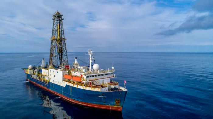 The US drilling vessel JOIDES Resolution carries out expeditions