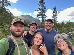 Kerry Ressler hiking in the Colorado Rocky Mountains.