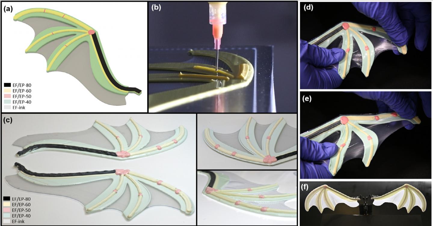 Design and Fabrication of a Bat-Wing Inspired Multi-Material Hybrid Structure