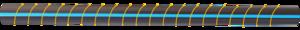 Virtual schematic of the sensor layout adopted