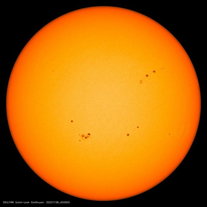 Solar disk and sunspots