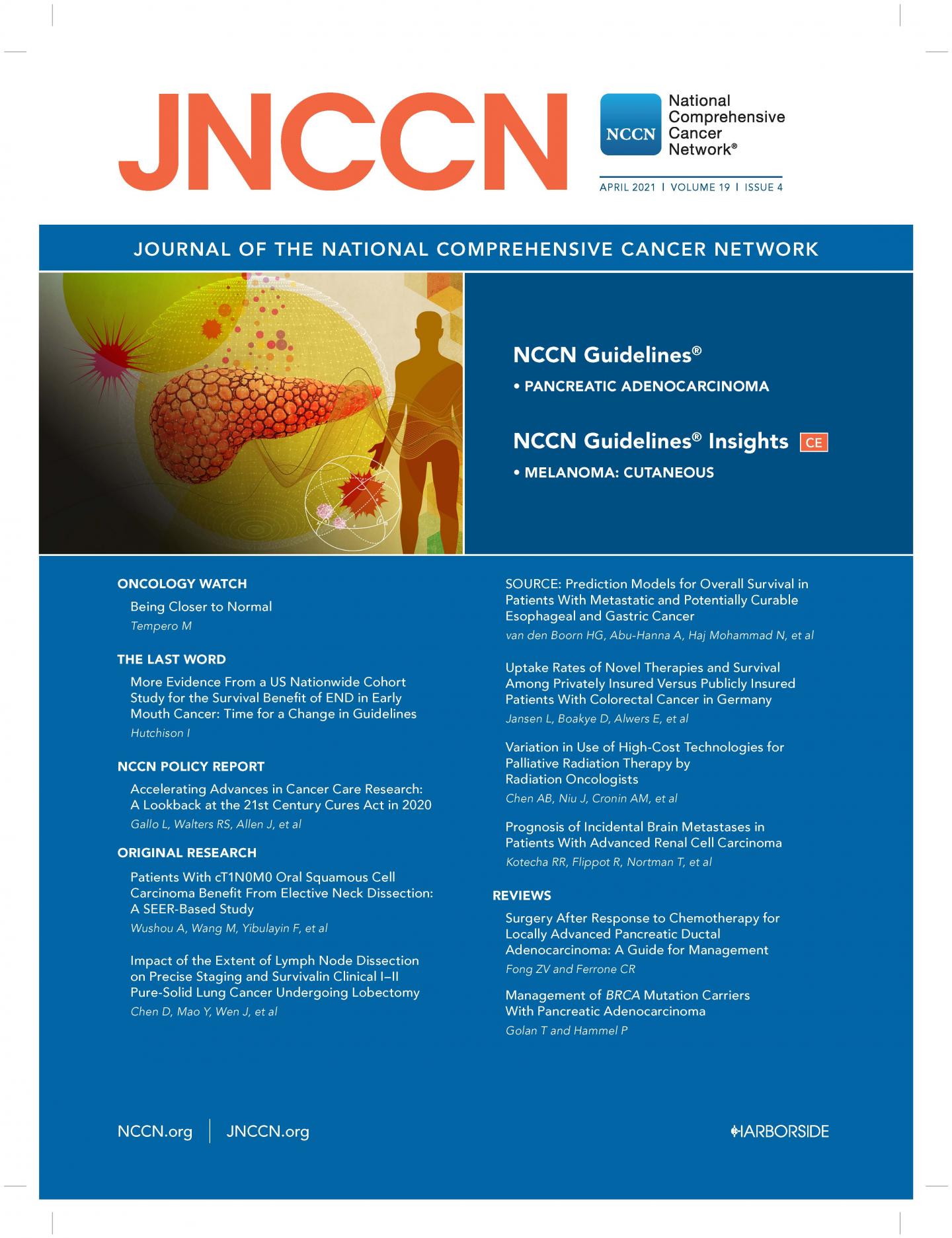 JNCCN April 2021 Cover