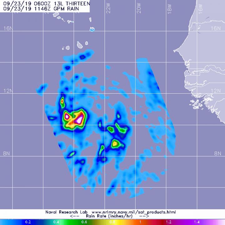 GPM image of Tropical Storm Lorenzo