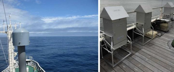 The Pacific Ocean and <I>Hakuho Maru</I>'s Equipment Deck