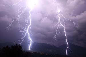 Lightning above Innsbruck