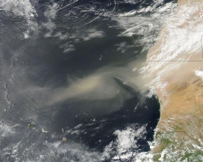 Cloud of Dust off the Coast of Africa