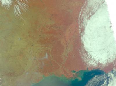 NASA AIRS Image Shows Texas Fires Out of Lee's Reach