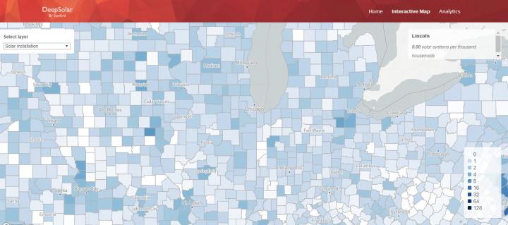 DeepSolar Map of Chicago