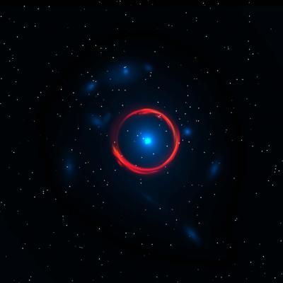 Light from Distant, Massive Galaxy