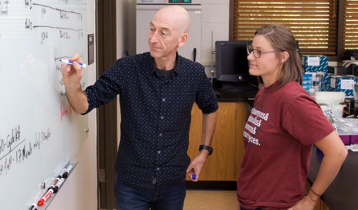 Richards and OConnell in lab