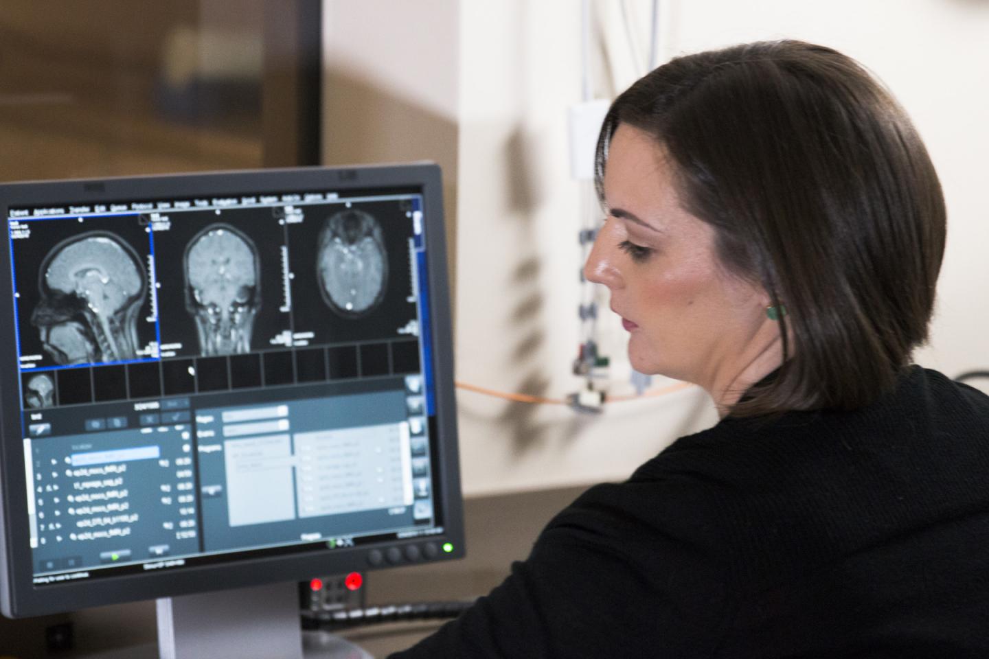 Helen Genova, Ph.D., Viewing fMRI Studies at the Ortenzio Neuroimaging Center