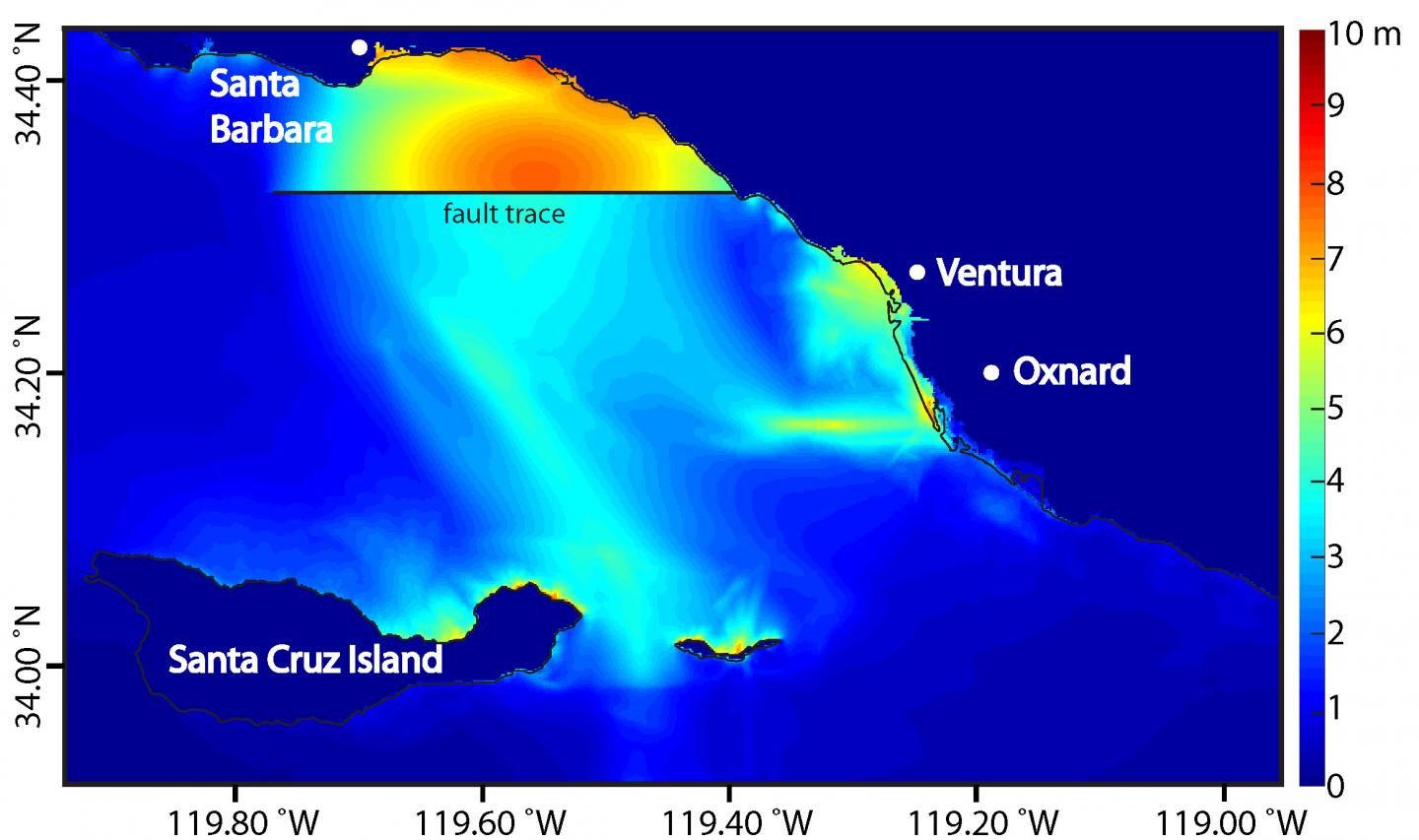 Map of Regional Peak Tsunami