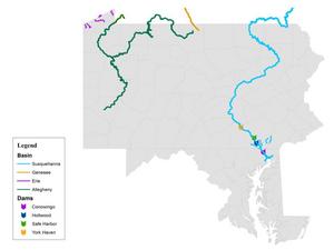 Logperch drainage map