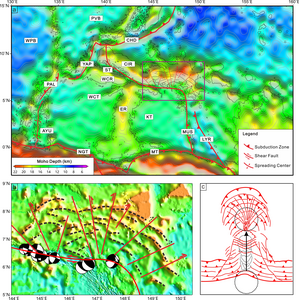 Structural analysis at the northeast Caroline Plate