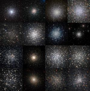 Image gallery of the 16 globular clusters