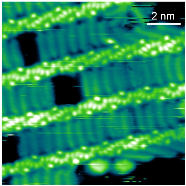 STM Image Showing How the Detail of the Structure of C14DPPF-F Can Be Seen
