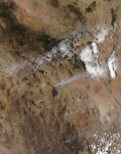 NASA Aqua Satellite Image of Wallow, Horsesho | EurekAlert!