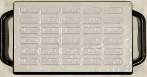 The 3D-printed resin plates used in the study