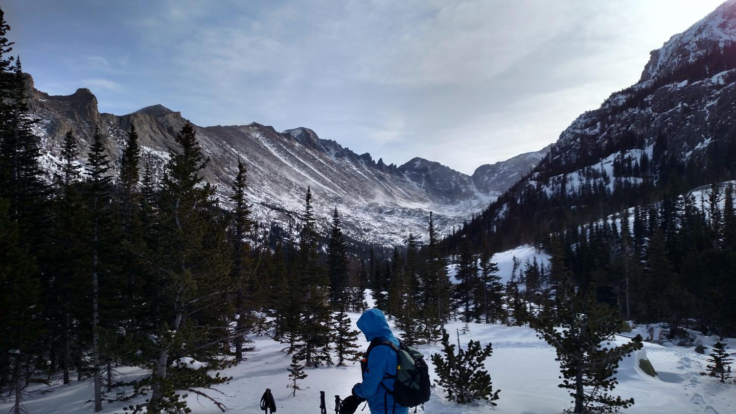 Hiker in the Rocky Mountains