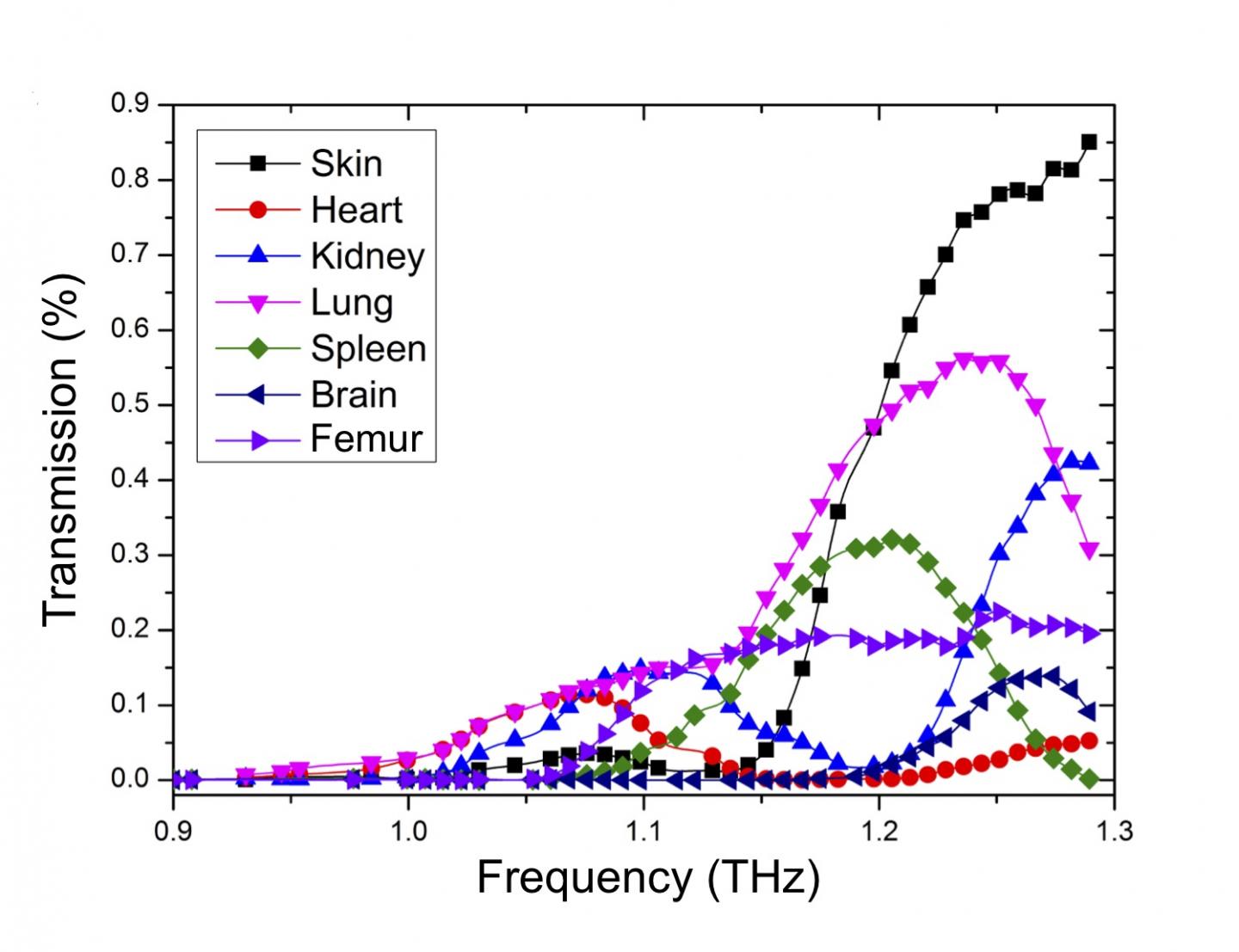 Figure 2: Terahertz Transmission Spectra of Bio-Samples Using the SBE