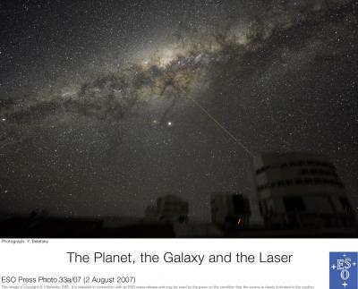 The Planet, the Galaxy and the Laser