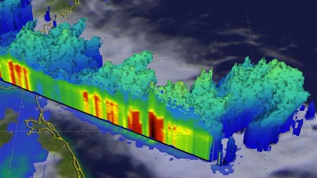 3-D Flyby of Torrential Rainfall over Texas