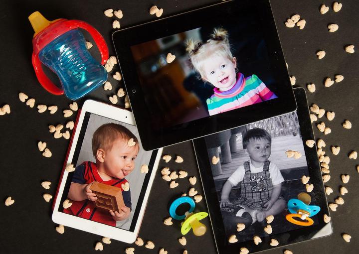 Toddlers Using Tablets.
