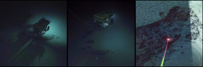 InVADER Mission's Laser Divebot mounted on the ROV Hercules