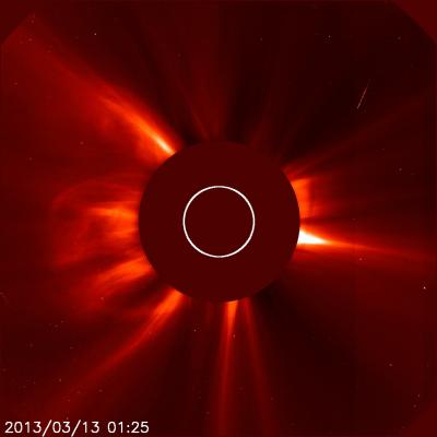 Sun's Coronal Mass Ejection Bursting on March 12