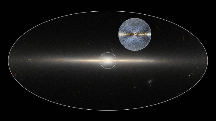WISE Map of Milky Way Galaxy Showing Central X-Shaped Structure