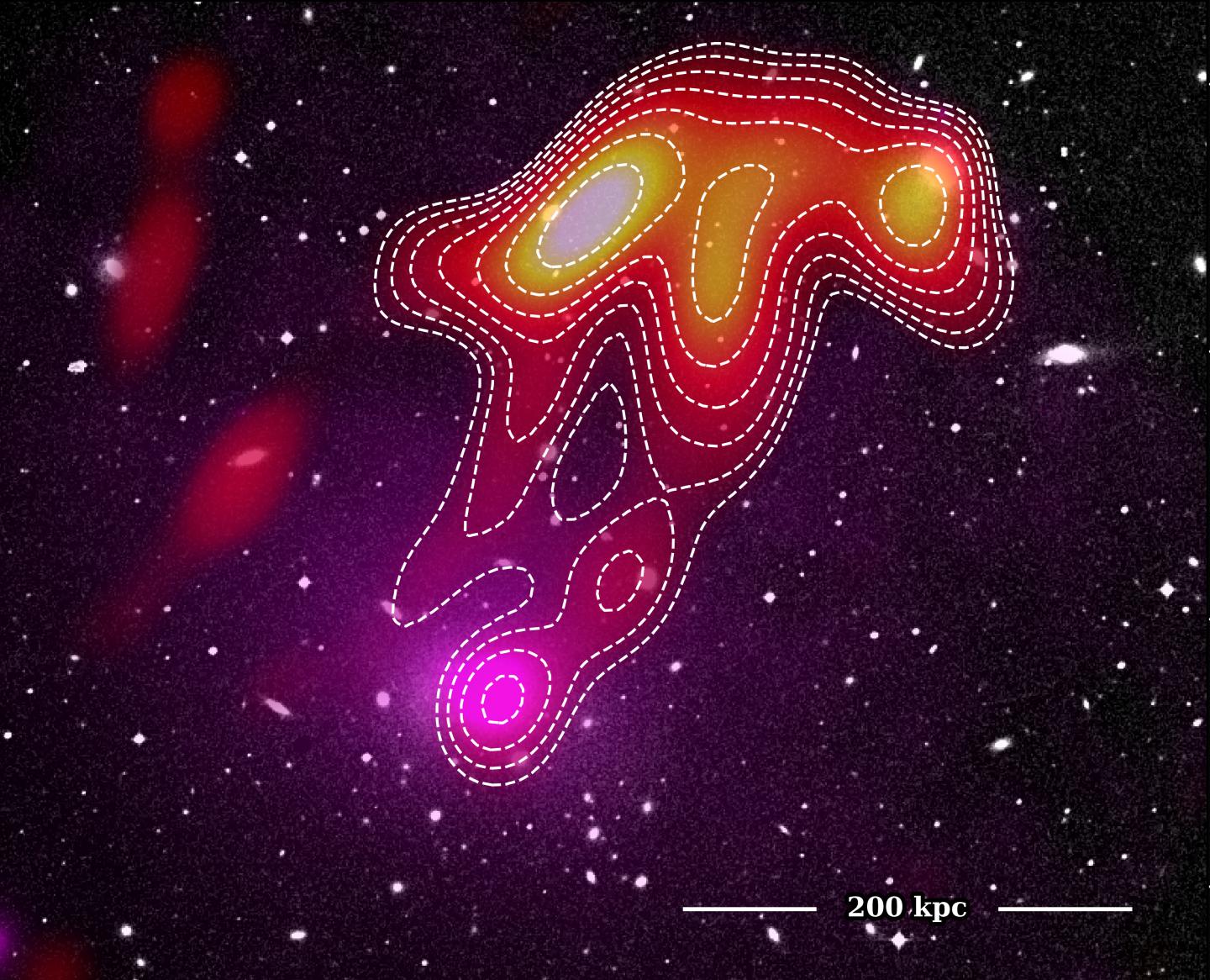 A composite image of the USS Jellyfish in Abell 2877