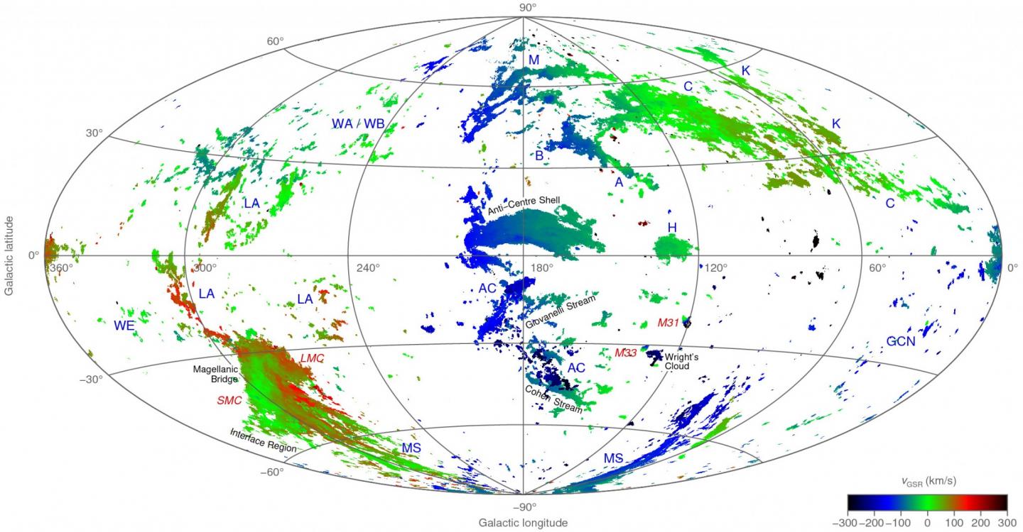 An All-Sky Map Showing the Radial Velocity of Neutral Hydrogen Gas
