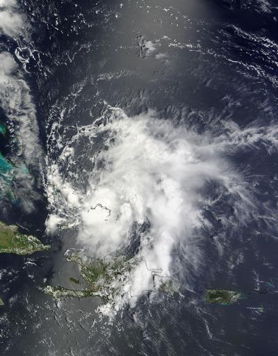MODIS Image of Bertha Over the Bahamas