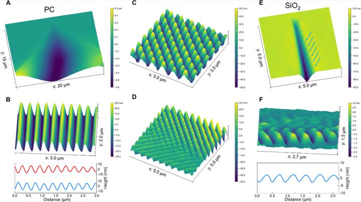 Cavitation-induced nanostructured fracture surface patterns in polymer and silica glasses