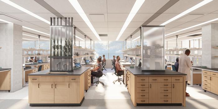 Rendering of Columbia University Vagelos College of Physicians and Surgeons' new biomedical research building