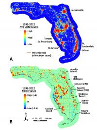 Florida Artificial Light Levels, 1992-2012