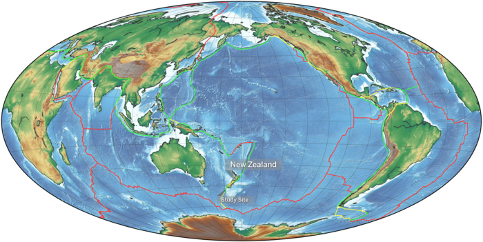 South Pacific plate tectonics