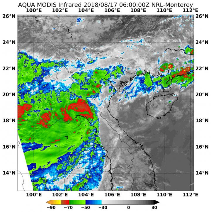 NASA finds Tropical Storm Bebinca moving over EurekAlert!