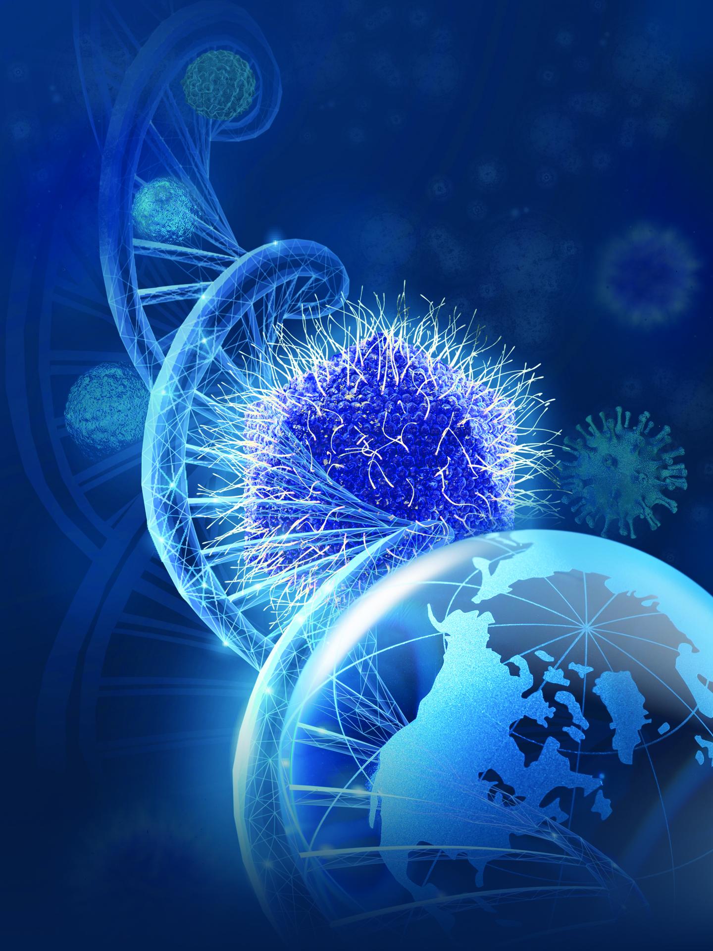 Art Illustration Capturing Giant Virus Genomic Diversity