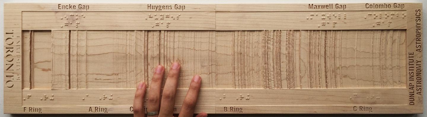 Wood Carving of Saturn's Main Ring System