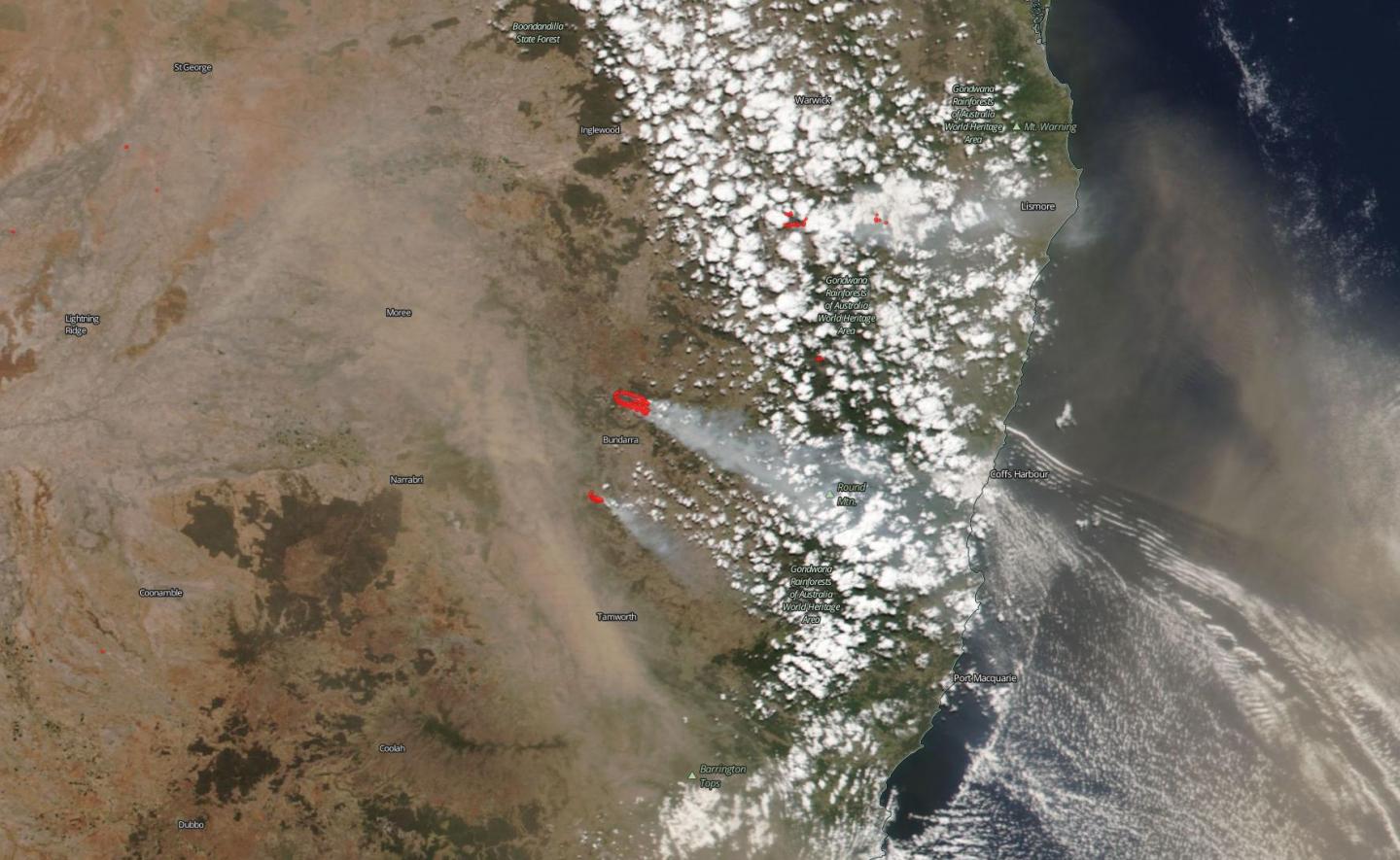 Australia Experiencing Wildfires, Floods, Dust and Snow