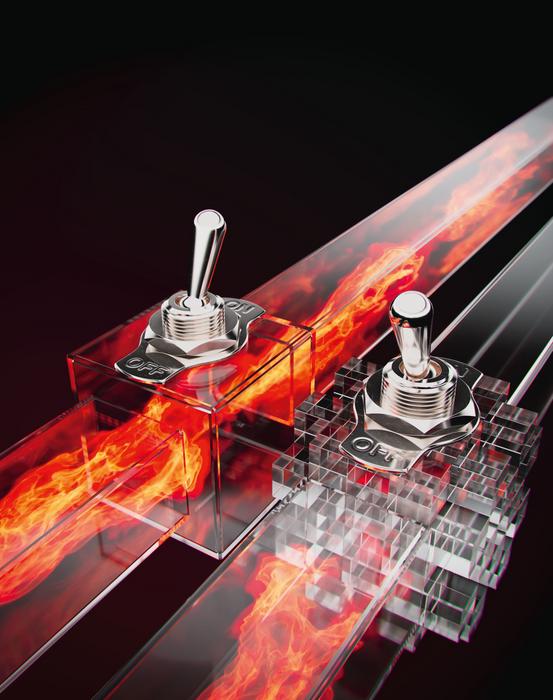 An artistic representation of a thermal switch