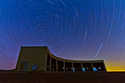Stars Rotate over Telescope Array Building