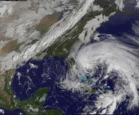 Hurricane Sandy's huge cloud extent on Oct. 26, 2012