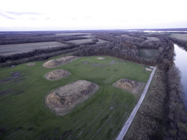 Aerial View of Avery Lake and Kincaid Mounds