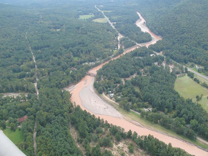 High turbidity in Upper Esopus Creek following Tropical Storm Irene