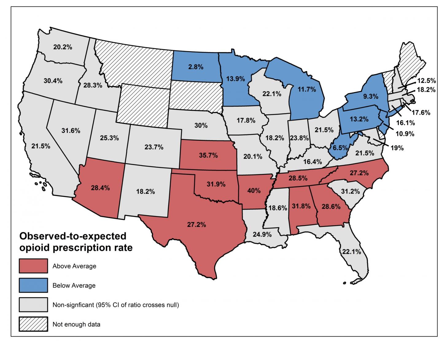State-Level Variation of ED Opioid Prescribing Rates for Ankle Sprain
