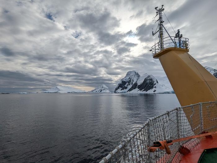 A CO2 flux system on the RRS Sir David Attenborough during a research cruise in Antarctica